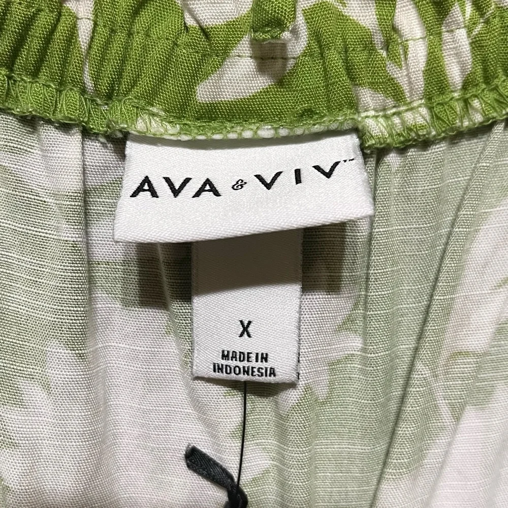 Ava & Viv Green Floral Midi Dress - Picture 3 of 5